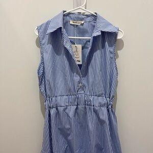 Max Chic Blue and White Checkered Shirt